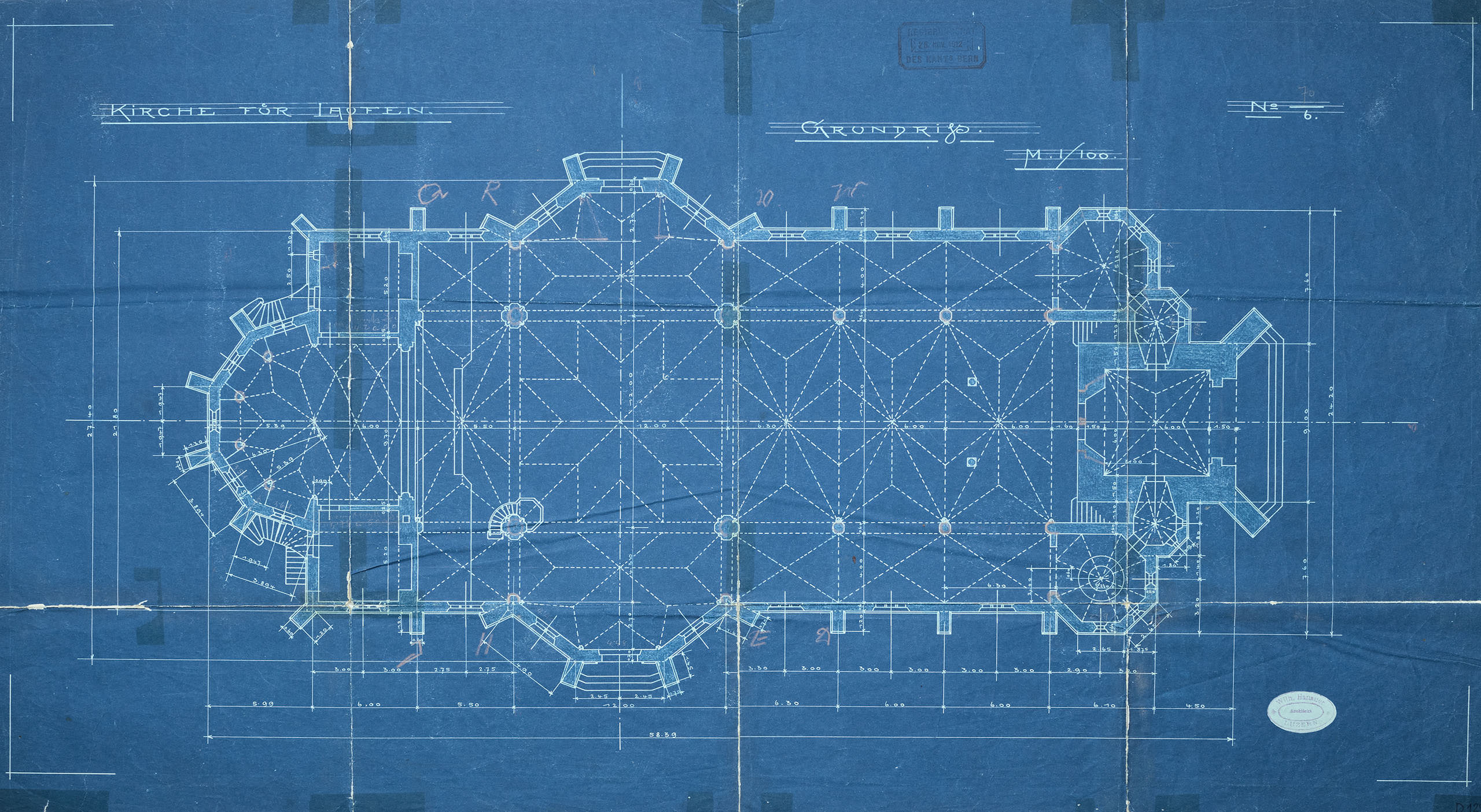 Laufen, Herz-JesuKirche. Grundrisspläne